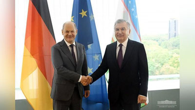 'Шавкат Мирзиёев Германия Канцлерини Ўзбекистонга таклиф қилди'ning rasmi