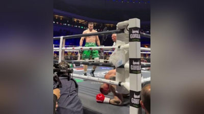 'Bahodir Jalolov Kris Tompsonni 1-raundda nokautga uchratdi (video)'ning rasmi