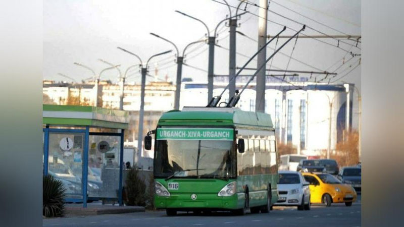 'Urganch–Xiva–Urganch yo`nalishida trolleybuslar harakati qayta yo`lga qo`yildi (video)'ning rasmi