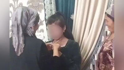 Изрображение 'Пользователей сети в Узбекистане поразили кадры помолвок 7-классниц в Кашкадарье'