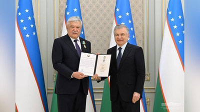 'Prezident Vengriyaning eng yirik “OTP” banki boshqaruvi raisini qabul qildi'ning rasmi