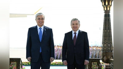 'Qozog`iston prezidenti rasmiy tashrif bilan O`zbekistonga keldi'ning rasmi