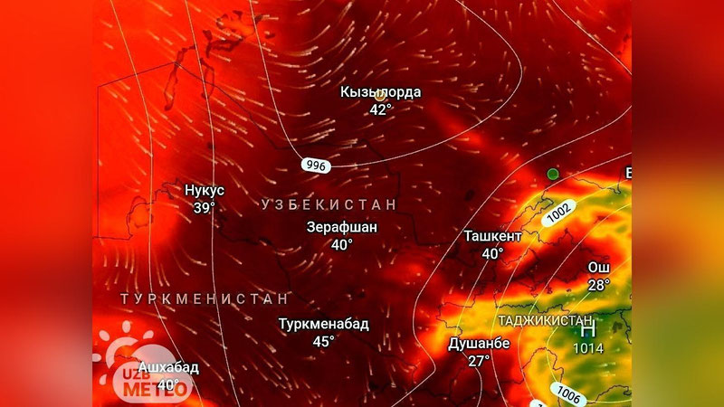 Изрображение 'На этой неделе в Узбекистане усилится жара'