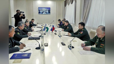 'O`zbekiston Qurolli Kuchlari Bosh shtabi boshlig`i Rossiya delegasiyasini qabul qildi'ning rasmi