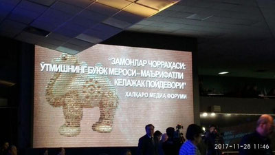 '​BUGUN TOShKENTDA ISh BOShLAGAN XALQARO MEDIA FORUM FOTOLAVHALARDA'ning rasmi