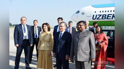 'Shavkat Mirziyoev Nyu-Dehli shahriga keldi'ning rasmi
