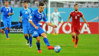 Изрображение 'ОТБОР ЧМ-2018: СБОРНОЙ УЗБЕКИСТАНА НЕ ПОВЕЗЛО (ВИДЕО)'