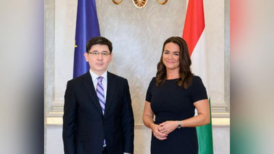 Изрображение 'Посол Узбекистана в Венгрии вручил верительные грамоты президенту Каталине Новак'