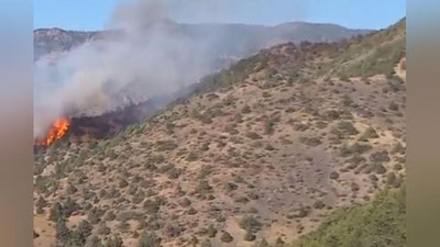 Изрображение 'Второе воскресенье подряд в Заамине вспыхивает пожар (видео)'
