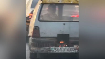 Изрображение 'В Алматы заметили автомобиль с двигателем, работающим на дровах (видео)'