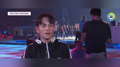 Изрображение 'Оксана Чусовитина стала хедлайнером шоу спортивной гимнастики в Москве (видео)'