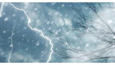 Изрображение 'Видео: Ташкентцы наблюдали снежную грозу'