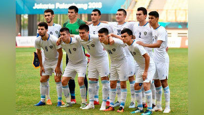 Изрображение 'СБОРНАЯ УЗБЕКИСТАНА ПО ФУТБОЛУ ВЫШЛА В 1/4 ФИНАЛА АЗИАДЫ'