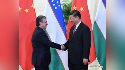 'Shavkat Mirziyoev Si Szinpinni tabrikladi'ning rasmi