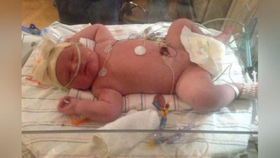 'AQShda anomal darajada yirik chaqaloq dunyoga keldi'ning rasmi