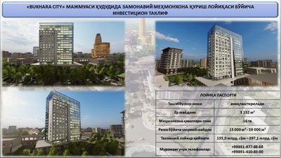 'Buxoroda 83 gektar maydonda “Bukhara City” barpo etiladi'ning rasmi