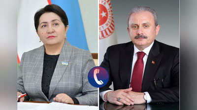 'O`zbekiston va Turkiya parlamentlari rahbarlarining telefon orqali muloqoti bo`lib o`tdi'ning rasmi
