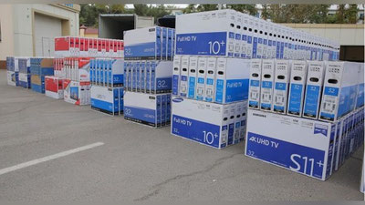 Изрображение 'В Зангиате изъяли контрабандную бытовую технику на 3 млрд сумов (видео)'