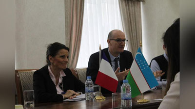 'Qishloq xo`jaligi vazirligida  o`zbek-fransuz munosabatlari muhokama qilindi'ning rasmi