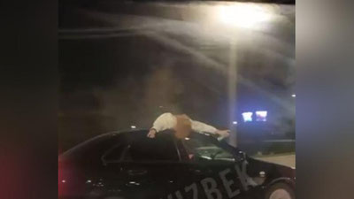 Изрображение 'В Ташкенте девушка прокатилась в открытом люке авто: в ГУВД нашли участниц инцидента'