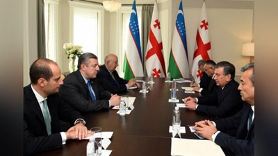 '​ShAVKAT MIRZIYoEV AQShDA GRUZIYa BOSh VAZIRI BILAN UChRAShDI'ning rasmi