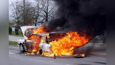 'Toshkent-Buxoro yo`lida Nexia yonib ketdi'ning rasmi