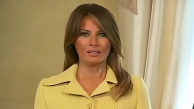 Изрображение 'РЕАКЦИЯ МЕЛАНЬИ ТРАМП НА РУКОПОЖАТИЕ С ПУТИНЫМ ПОВЕСЕЛИЛА СОЦСЕТИ (ВИДЕО)'