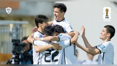 Изрображение 'Сборная Узбекистана сыграла с Гонконгом в отборочном раунде ЧМ-2026'