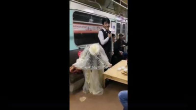 Изрображение '"Свадьба" не удалась: молодых людей, снявших видео в столичном метро, оштрафовали (видео)'
