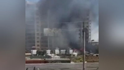 Изрображение 'Второй за неделю пожар произошел на массиве Сергели-6а в Ташкенте'