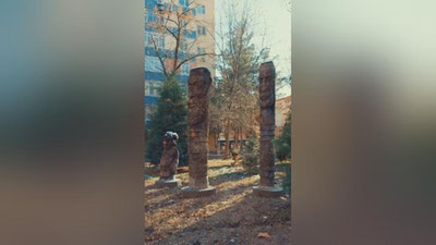 Изрображение 'Деревянные скульптуры в парке "Дархан" в Ташкенте вернули на место (видео)'