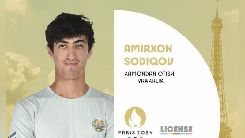 Изрображение 'Представитель сборной по стрельбе из лука Амирхон Содиков завоевал Олимпийскую лицензию'