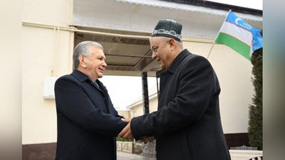 'Prezident Xonoboddagi xonadonda bo`ldi'ning rasmi