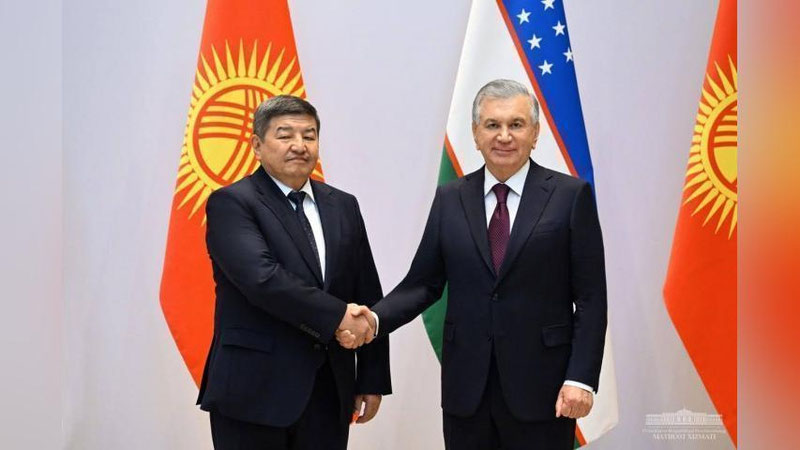 'Shavkat Mirziyoev Qirg`iz Respublikasi Vazirlar Mahkamasi raisini qabul qildi'ning rasmi