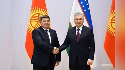 'Shavkat Mirziyoev Qirg`iz Respublikasi Vazirlar Mahkamasi raisini qabul qildi'ning rasmi