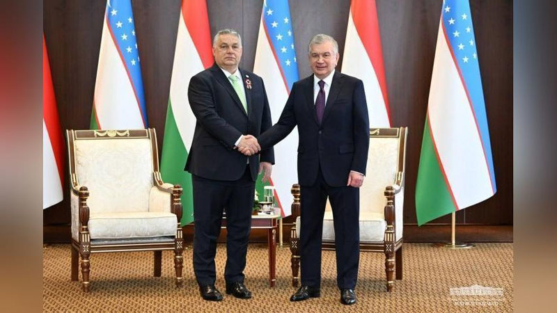 'Shavkat Mirziyoev va Vengriya Bosh vaziri Viktor Orban bilan uchrashuv o`tkazdi'ning rasmi