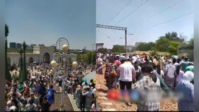 '"Ashxobod" parkida tekin o`yinchoq ortidan tirbandlik yuzaga keldi'ning rasmi