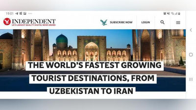 'O`zbekiston dunyoning turizm sohasi eng tez rivojlanayotgan mamlakatlari ro`yxatida'ning rasmi