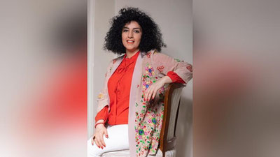 'Айни пайтда қамоқда бўлган эронлик инсон ҳуқуқлари фаоли Наргис Муҳаммадий тинчлик бўйича Нобел мукофотини қўлга киритди'ning rasmi