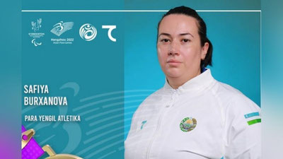 'Пара Осиё ўйинларида Сафия Бурханова олтин медални қўлга киритди'ning rasmi