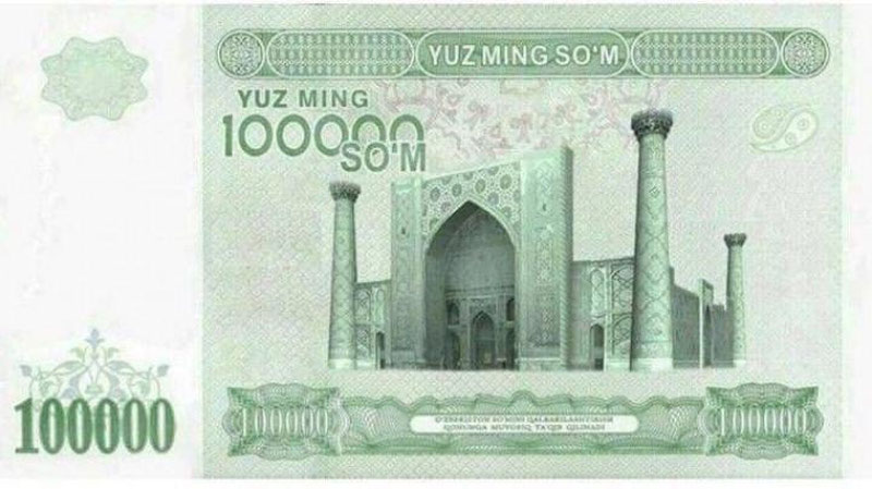 'Senat 100 000 so`mlik banknot namunasi va dizaynini ma`qulladi'ning rasmi