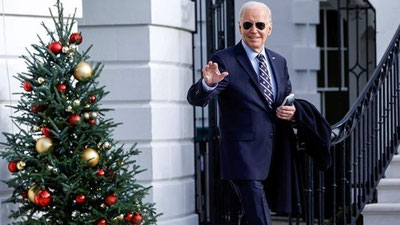 'Bayden Rojdestvo bayrami uchun ta`tilga chiqdi'ning rasmi