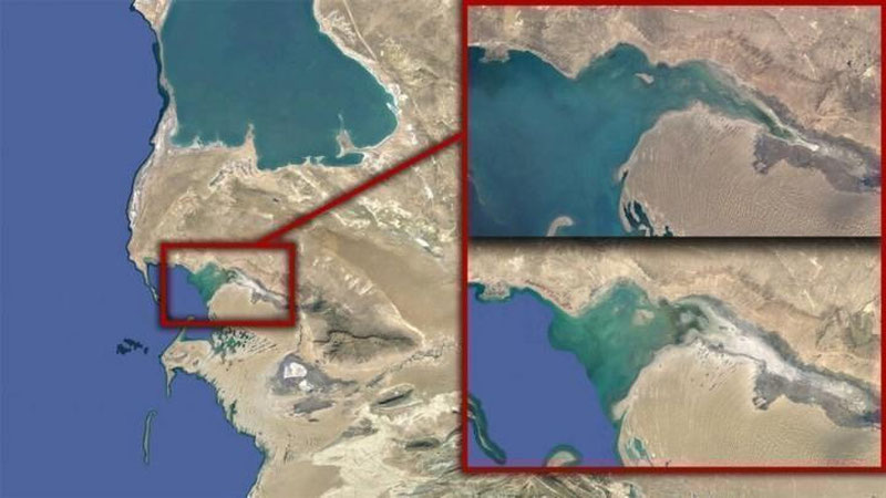 '"Худди Орол каби қуриб бормоқда". Каспий денгизида Туркманбоши кўрфазининг бир қисми қуриб, денгиз қирғоқдан 12 км узоқликда чекинди'ning rasmi