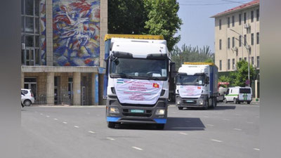 Изрображение 'Узбекистан передал Кыргызстану вторую партию гуманитарного груза'