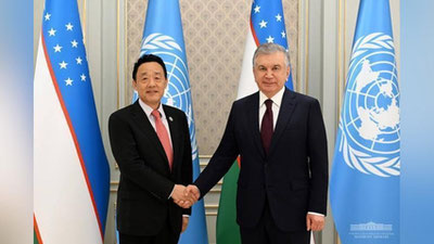 'Prezident BMT Oziq-ovqat va qishloq xo`jaligi tashkiloti bosh direktorini qabul qildi'ning rasmi