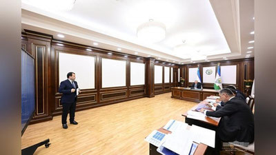 'Prezident tadbirkorlarning barqarorlik reytingi joriy qilish bo`yicha taqdimot bilan tanishdi'ning rasmi