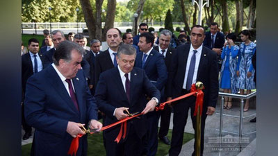 Изрображение 'ПРЕЗИДЕНТЫ ОТКРЫЛИ НАЦИОНАЛЬНУЮ ВЫСТАВКУ ТАДЖИКИСТАНА (ФОТО)'