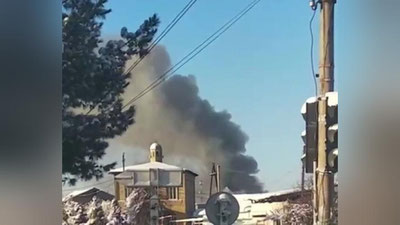 Изрображение 'На текстильном производстве в Зангиате произошел пожар (видео)'