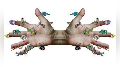 '​Gijjalar borligidan ogohlantiruvchi 4  belgi'ning rasmi