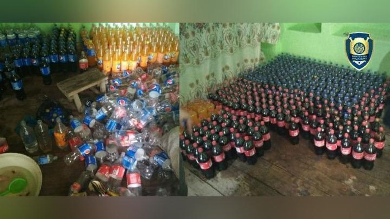 'Учкўприкда “Coca-cola”, “Pepsi” ва “Fanta”ларни яширин  ишлаб чиқараётган цех фаолияти фош этилди'ning rasmi